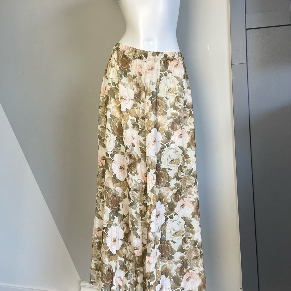 Floral Summer Maxi Skirt S